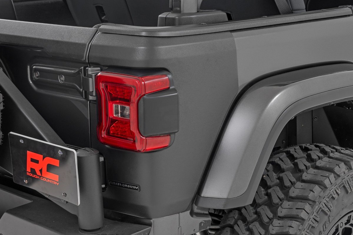Jeep Wrangler Unlimited Trail Cladding - Rear Corners - Rough Country - '18-'25